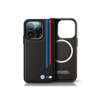 Case Case BMW BMHMP16S23PUTRK iPhone 16 6.1" black/black hardcase M Meshed Tricolor Stripes MagSafe