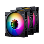 PHANTEKS M25 Gen2 PWM D-RGB L&uuml;fter, 3er-Pack - Reverse Blade, 120mm, black