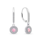 Brilio Brilio Silver Decent silver earrings with opals EA1167WP