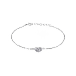 Brilio Brilio Silver Brilio Silver Romantic silver bracelet with heart BR11AW