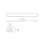 Led Led Line Lite hermeetiline valgusti VANTO 2xT8 IP65 120cm hall ABS/PS koos reflektoriga