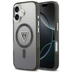 GUESS kaitse IPHONE 17 jaoks, &uuml;hilduv MagSafe GUHMP17SHGTMLCGK (IML gradient kolmnurga logoga), must