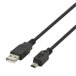 Deltaco 140007 USB-kaabel USB 2.0 1 m USB A USB A/Mini-USB B Must