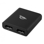 OWC Thunderbolt Dual DisplayPort Adapter USB-graafikaadapter 7680 x 4320 pikslit Must
