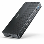 UNITEK D1103A01 s&uuml;learvuti dokk ja pordireplikaator Juhtmega &uuml;hendatud USB4 Must