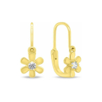 Brilio Brilio Silver Design Girls Gold Plated Earrings Flowers EA193Y