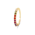 Brilio Brilio Silver Brilio Silver Decent silver ring with colored zircons RI063W