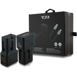 Laadija Laadija TUMI Reisija 25W USB-C / USB-A + USB-C/USB-C kaabel musta v&auml;rvi