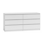 Topeshop M6 140 BIEL 2X3 riidekapp ja sahtlitega kummut