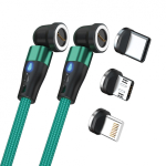 RealPower MagneticCharge2 USB-kaabel 1 m Roheline