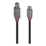 Lindy 36666 USB-kaabel USB 3.2 Gen 1 (3.1 Gen 1) 1 m USB C USB B Must