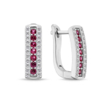 Brilio Brilio Silver Charming silver earrings with red zircons EA294DPW