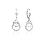 Beneto Stylish bronze earrings with zircons AGUC2707
