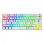 Savio Phenix WHITE GAT YEL PUD klaviatuur M&auml;ngimine USB + Bluetooth QWERTY US rahvusvaheline Valge