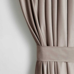 Curtain Curtain VELVET color dark beige style classic silver eyelets material type - textile velvet 140x270