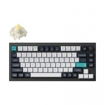 Keychron Q1 Max klaviatuur M&auml;ngimine USB + RF Wireless + Bluetooth QWERTY Must, Ts&uuml;aan, Tumesinine, Valge