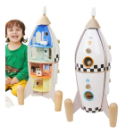 CLASSIC CLASSIC WORLD wooden rocket - house + figurines