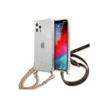 Guess GUHCP12MKC4GSGO iPhone 12/12 Pro 6.1" Transparent hard case 4G Gold Chain
