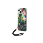 Case Case Guess GUOHCP14MHFLSB iPhone 14 Plus 6.7 inch Blue / Blue Hard Case Flower Strap