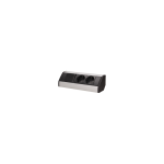 Orno 2x2P + Z furniture socket with switch, schuko, black and silver