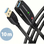 Axagon ADR-310 USB-kaabel USB 3.2 Gen 1 (3.1 Gen 1) 10 m USB A 5 Gbit/s Must