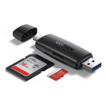 Adapter Adapter USB + USB-C UGREEN CM304 Card Reader SD + microSD (black)