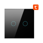 Smart Smart Light Switch ZigBee Avatto ZTS02-EU-B2 2 Way TUYA (black)