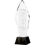 Tryumf 3D engraved glass trophy