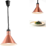 Hendi Food warming lamp - hanging conical copper 250W