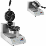 Royal Royal Catering The rotary waffle maker is designed for waffles with round quarters. 18cm 1300W RCWM-1300-RE