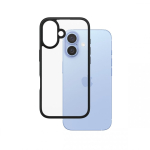PanzerGlass &reg; HardCase Transparent w. Black Frame iPhone 16 mobiiltelefoni &uuml;mbris Kate L&auml;bipaistev