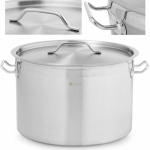 Royal Royal Catering Large steel pot with thick bottom lid for halogen gas induction cooker, 23 l