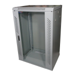 LEXI-Net LEXI-Net 19" wall cabinet 18U 600x600, load capacity 60 kg, glass doors, welded, gray color