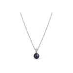 Jwl Jwl Luxury Pearls Fine Silver Real Black Pearl Necklace JL0836 (Chain, Pendant)