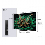 TCL 55C7K teler 139,7 cm (55") 4K Ultra HD Nutiteleri funktsioon WiFi Metallik 2600 cd/m&sup2;