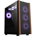 1St 1St Cool 1stCOOL G6 Noble korpus, keskmise suurusega torn, ATX, AU, l&auml;bipaistev k&uuml;lgpaneel, 4x 120 mm ARGB ventilaatorid, must