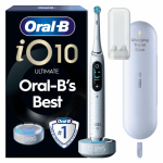 Oral-B iO10 s&auml;hk&ouml;hammasharja, valkoinen + lataava matkakotelo