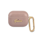 Guess Protective case GUAPSASMP Saffiano Script Metal Collection for AirPods Pro, pink