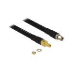 DeLOCK 0.4m RP-SMA/RP-SMA koaksiaalkaabel 0,4 m Must