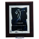 Tryumf Diploma is made of plastic with an engraved metal plate