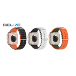 Beline pasek Apple Watch Silicone Waves 42|44|45|49mm zielono-po