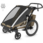 Thule Chariot Cross 2 Double Bike Trailer | G3 faded khaki