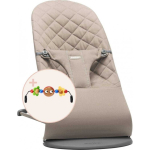 BabyBjorn Bliss - children's bed, set with toy | Classic fabric beige