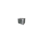 LEXI-Net LEXI-Net 19" wall cabinet 9U 600x450, load capacity 60 kg, glass doors, extended, gray