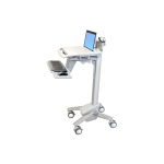 Ergotron StyleView EMR Laptop Cart, SV40 Alumiinium, Hall, Valge S&uuml;learvuti Multimeedia ratastega alus