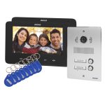 Orno Two-family video intercom, handset, color, 7-inch LCD, with remote control reader, intercom, built-in, INDI MULTI P