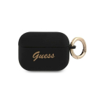Guess GUAPSSSK AirPods Pro cover black/black Silicone Vintage Script