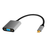 LogiLink CUA0104 videokaabliadapter 0,15 m USB t&uuml;&uuml;p-C VGA (D-Sub) Must, Hall