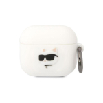 Karl Karl Lagerfeld Case Karl Lagerfeld KLA3RUNCHH Apple AirPods 3 cover white/white silicone Choupette Head 3D