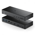 ALOGIC DUCMA3 s&uuml;learvuti dokk ja pordireplikaator Juhtmega &uuml;hendatud USB 3.2 Gen 1 (3.1 Gen 1) Type-C Must